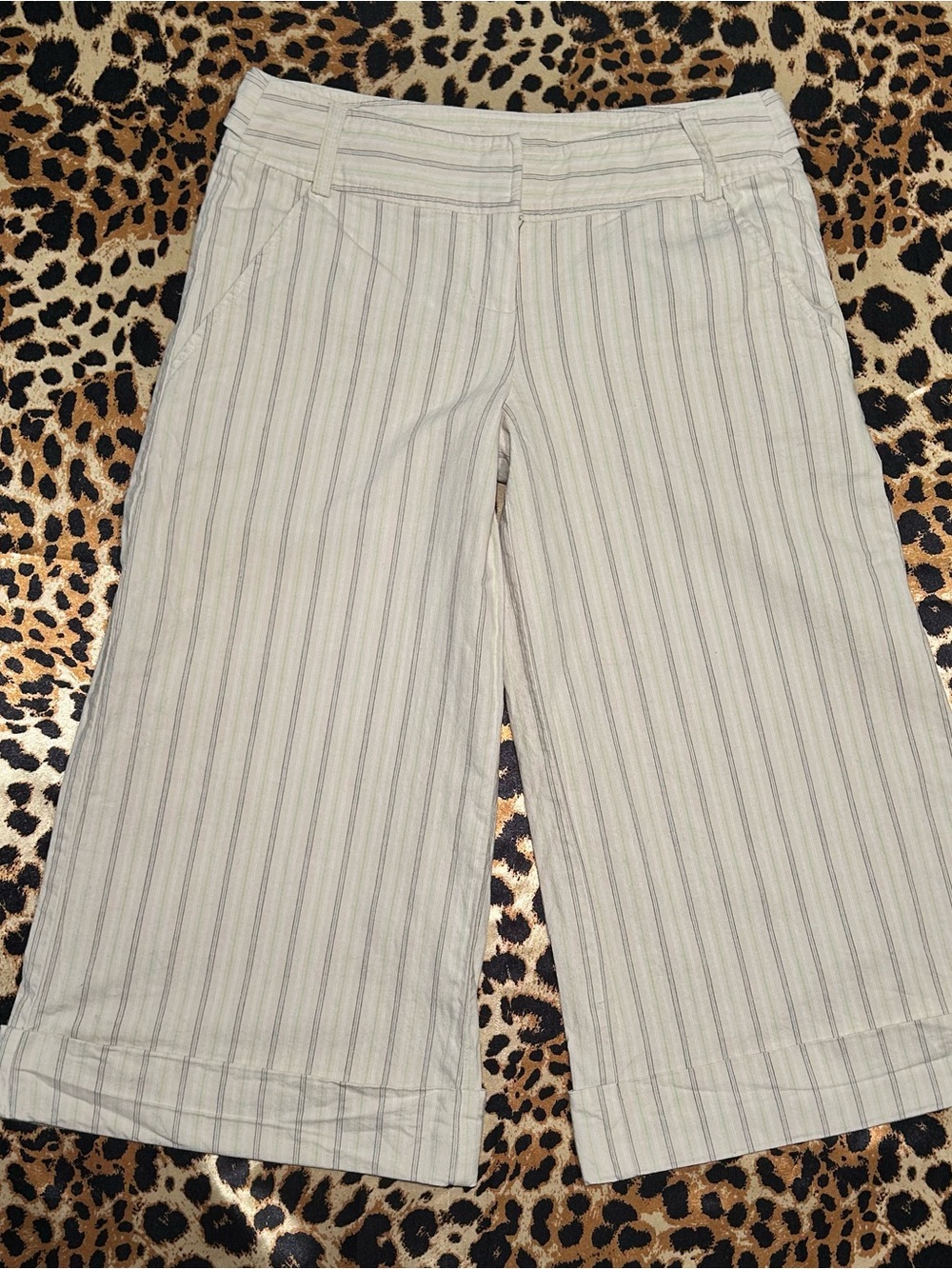 Vintage Y2K Tracy Evans Striped Capri Pants
